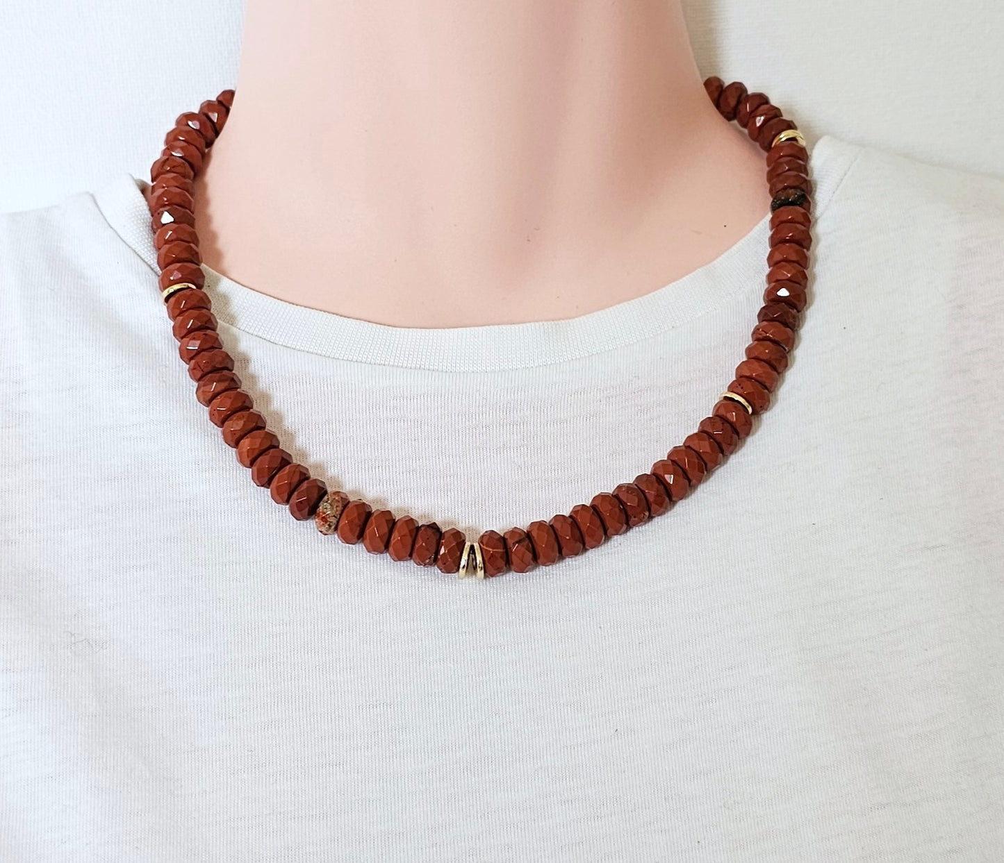 Dinah's Red Sand Stone Necklace