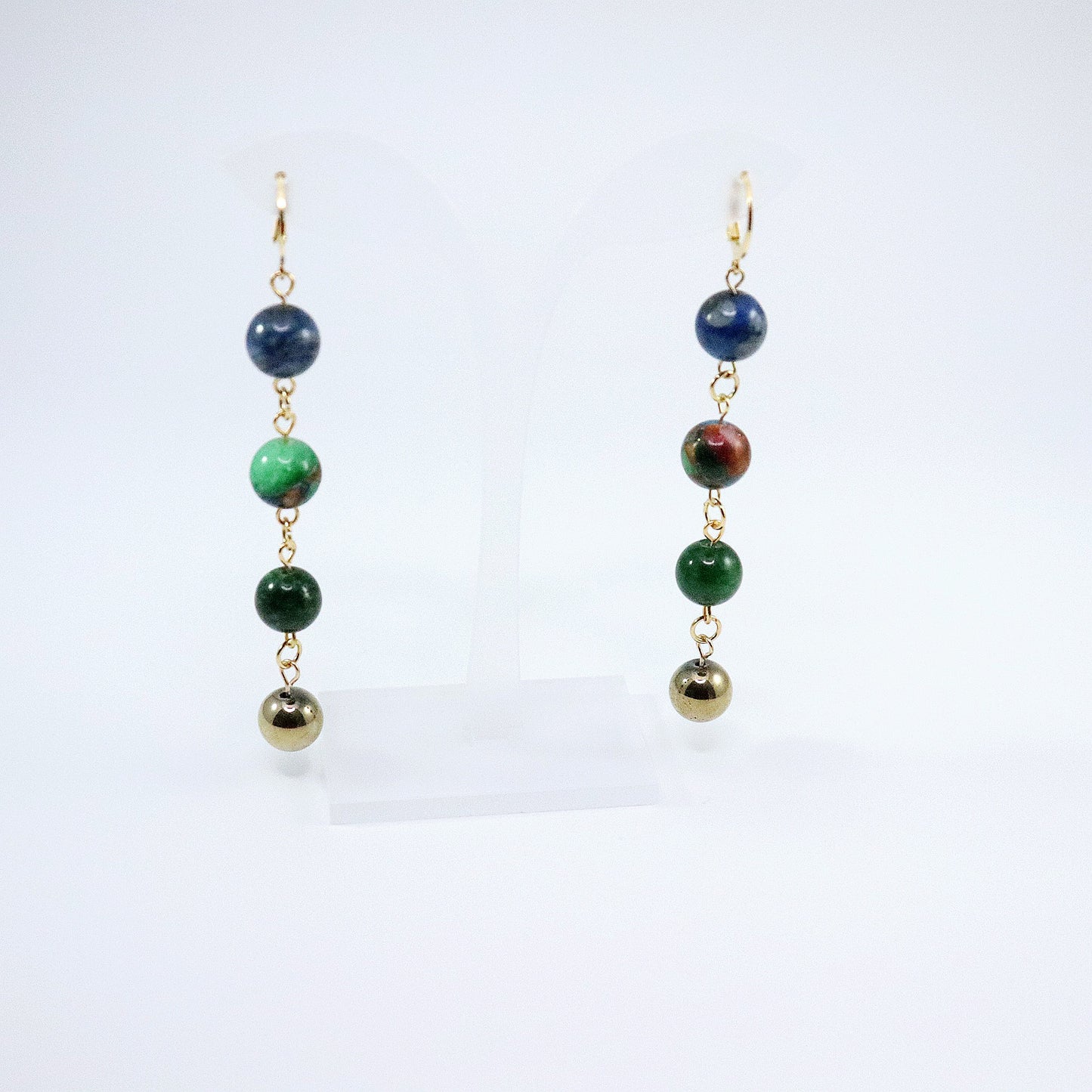 Lia's Rainbow Crystal Drop Earrings