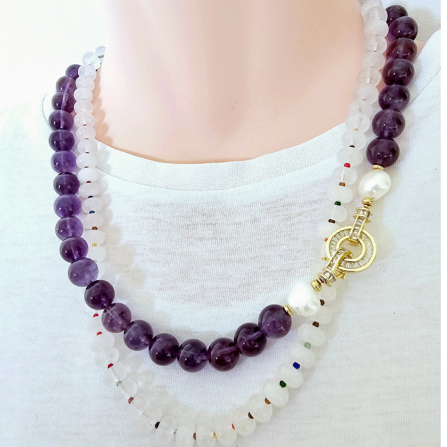 Benny's Amethyst and Freshwater Pearl Necklace