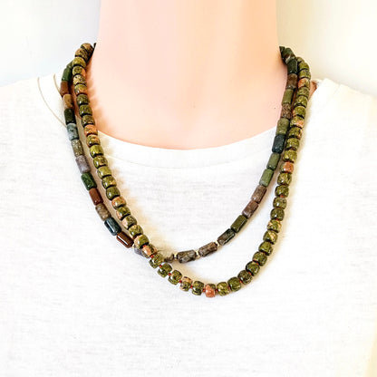 KELLY's Unakite Crystal Necklace