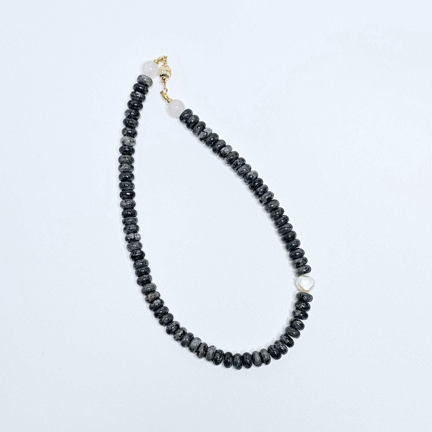 Liza's Snowflake Obsidian Necklace