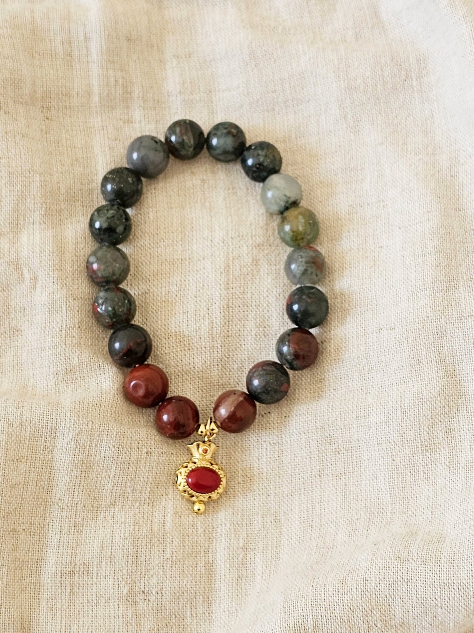 African blood jade bracelet